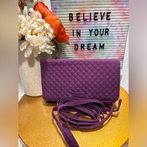 Vera Bradley Purple Quilted Crossbody Bag